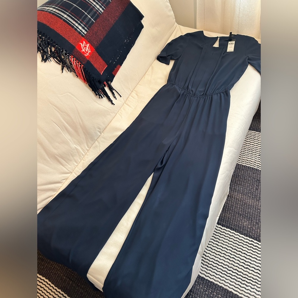 Bcbg navy jumpsuit.